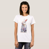 Iriserende Pastel Olieverf Konijn Vrouwen T-shirt (Voorkant volledig)
