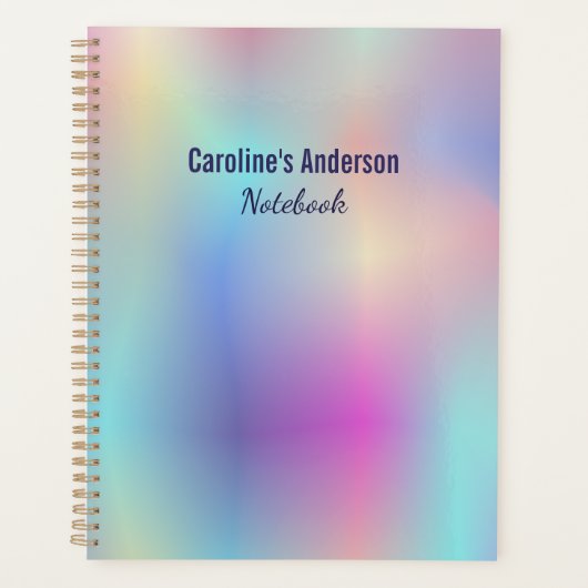Iriserende pastelkleuren planner (Voorkant)