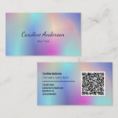 Iriserende pastelkleuren visitekaartje (Voorkant / Achterkant)
