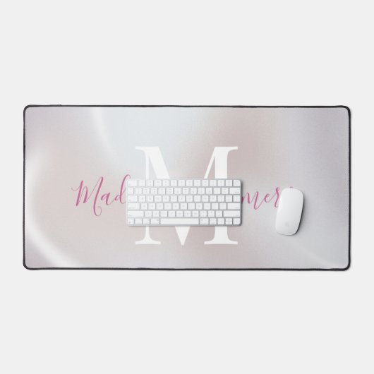 Iriserende Pearlescent Monogrammed Desk Mat (Keyboard & Muis)