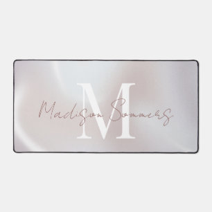 Iriserende Pearlescent Monogrammed Desk Mat