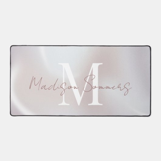 Iriserende Pearlescent Monogrammed Desk Mat (Voorkant)