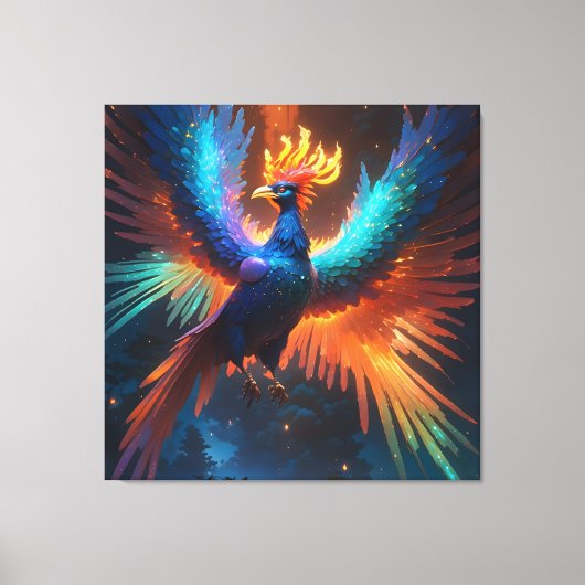 Iriserende Phoenix Canvas Afdruk (Voorkant)