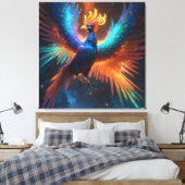Iriserende Phoenix Canvas Afdruk (Insitu (Slaapkamer))