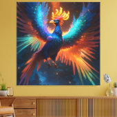 Iriserende Phoenix Canvas Afdruk (Insitu (Woonkamer))