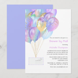 Iriserende Regenboog Baby- of Bruidsfeest per Post Kaart