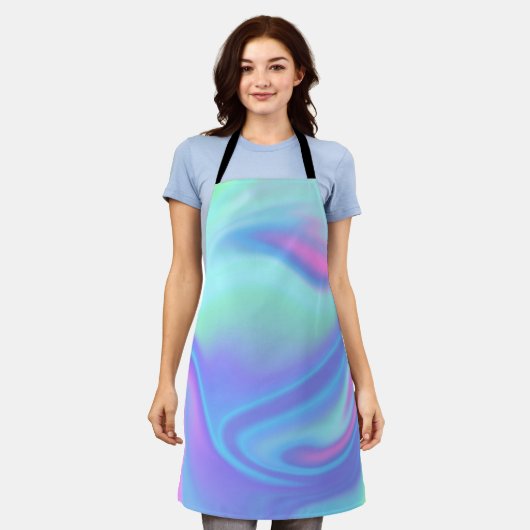 iriserende regenboog blanco Sjabloon Schort (Gedragen)