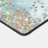 Iriserende regenboog holografische glitter bureaumat (Hoek)