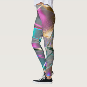 Iriserende Regenboog - Holografische Glitters Leggings