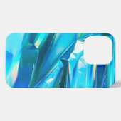 iriserende regenboog metallic pastel aqua iPhone hoesje (Achterkant horizontaal)