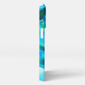 iriserende regenboog metallic pastel aqua iPhone hoesje (Rechterkant)