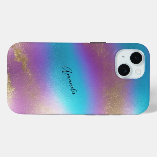 Iriserende regenboogglam Case-Mate iPhone case (Achterkant (horizontaal))