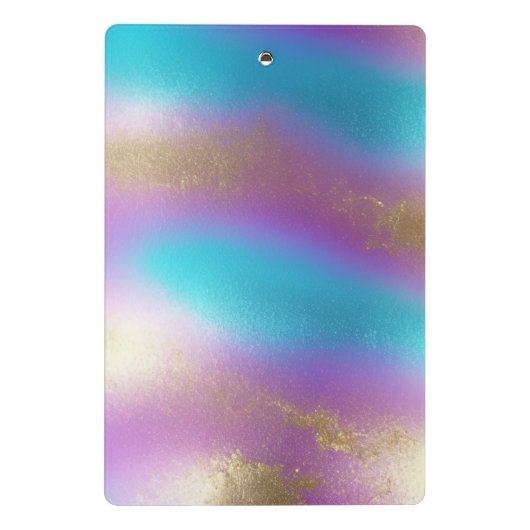 Iriserende regenboogglam mini klembord (Achterkant)