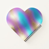 Iriserende regenboogglam notitieboek (Achterkant)