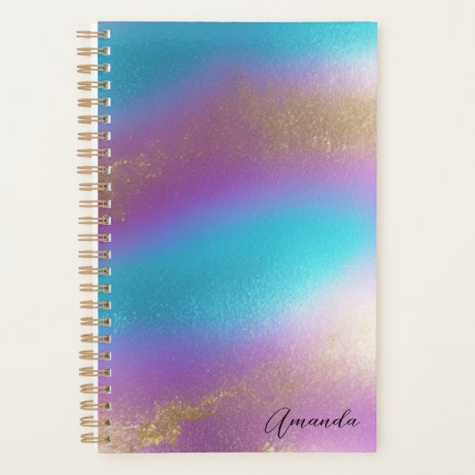 Iriserende regenboogglam planner (Voorkant)