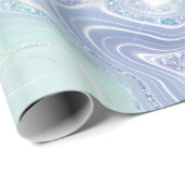Iriserende regenbooggradiënt en zilverfolie strata cadeaupapier (Rol Hoek)