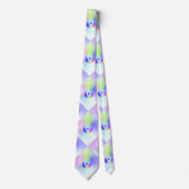 iriserende regenbooggradiënt fractaal patroon stropdas (Voorkant)