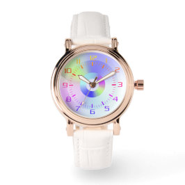 Iriserende regenbooggradiënt horloge