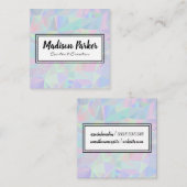 iriserende retro-achtergrond vierkante visitekaartje (Voorkant / Achterkant)