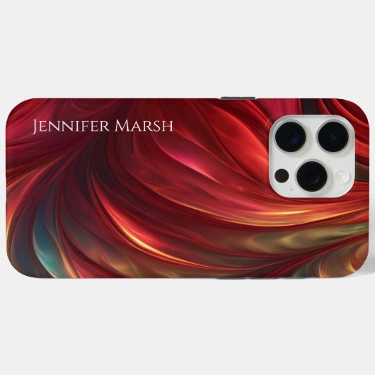 iriserende rode Abstracte werveling Case-Mate iPhone Case (Achterkant (horizontaal))