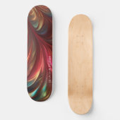iriserende rode Abstracte werveling Persoonlijk Skateboard (Voorkant)
