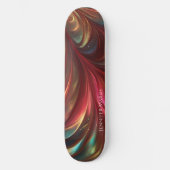 iriserende rode Abstracte werveling Persoonlijk Skateboard (Voorkant)