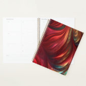 iriserende rode Abstracte werveling Planner (Display)
