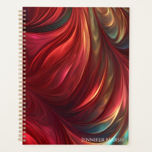 iriserende rode Abstracte werveling Planner (Voorkant)