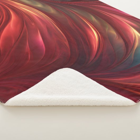 iriserende rode Abstracte werveling Sherpa Deken (3/4)