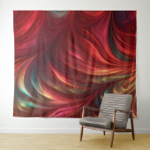iriserende rode Abstracte werveling Wandkleed (In Situ (horizontaal))