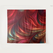 iriserende rode Abstracte werveling Wandkleed (Voorkant (horizontaal))