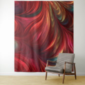 iriserende rode Abstracte werveling Wandkleed (In situ)