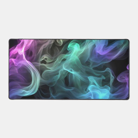 Iriserende rook op zwart bureaumat (Voorkant)