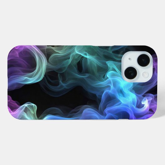 Iriserende rook op zwart Case-Mate iPhone case (Achterkant (horizontaal))