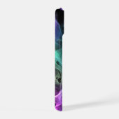 Iriserende rook op zwart iPhone 15 case (Rechterkant)