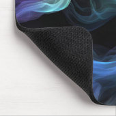 Iriserende rook op zwart muismat (Hoek)