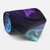 Iriserende rook op zwart stropdas (Opgerold)