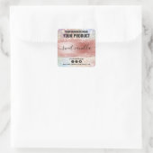 Iriserende Roos gouden glitter soja kaars labels (Tas)