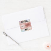 Iriserende Roos gouden glitter soja kaars labels (Envelop)