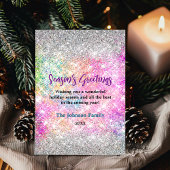 Iriserende roze zilveren glitter Kerstmis nieuwjaa