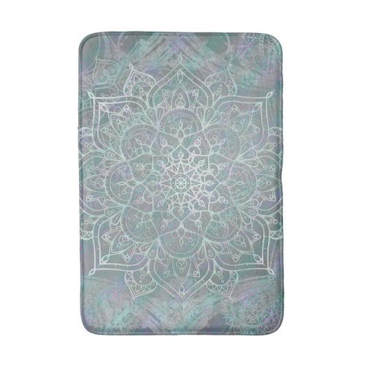 Iriserende Schitterende Mandala Boho Chic Badmat (Voorkant Verticaal)