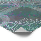 Iriserende Schitterende Mandala Boho Chic Poster (Hoek)