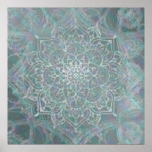 Iriserende Schitterende Mandala Boho Chic Poster (Voorkant)