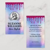 iriserende shimmer | Haarsalon Beauty Logo Afsprakenkaartje (Voorkant / Achterkant)