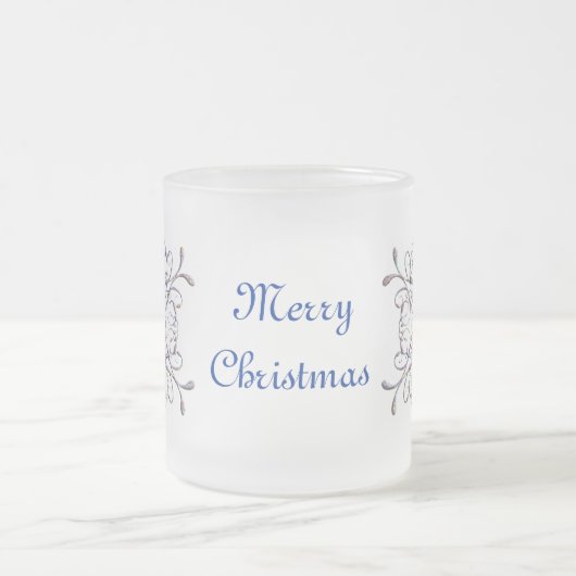 iriserende sneeuwvlok-Mok Matglas Koffiemok (Center)