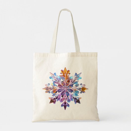 "Iriserende sneeuwvlokken Tote Bag (Achterkant)