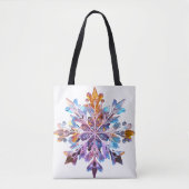 Iriserende sneeuwvlokken tote bag (Voorkant)