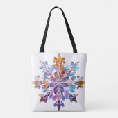 Iriserende sneeuwvlokken tote bag (Achterkant)