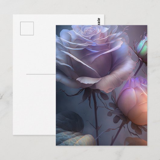 Iriserende soft focus-lichtspectrum-Rozen Briefkaart (Voorkant / Achterkant)