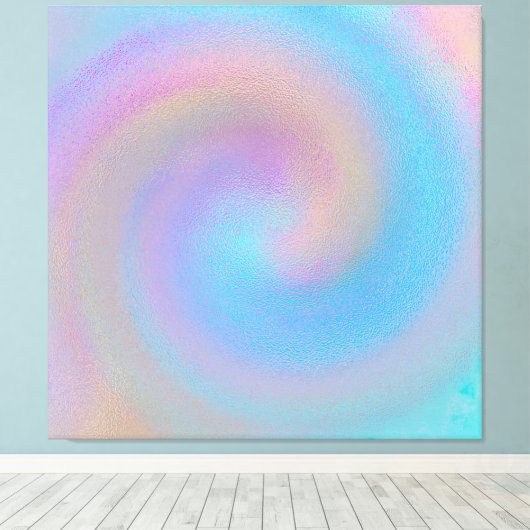 Iriserende Spiraal Canvas Afdruk (Insitu (Houten vloer))